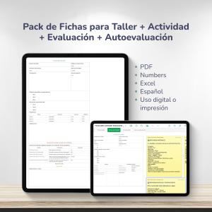 Pack de plantillas de fichas y evaluación para talleres de intervención social (listo para usar)