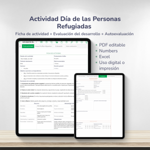 Actividad Día de las Personas Refugiadas | Ficha editable + Evaluación y Autoevaluación | (PDF, Excel, Numbers)