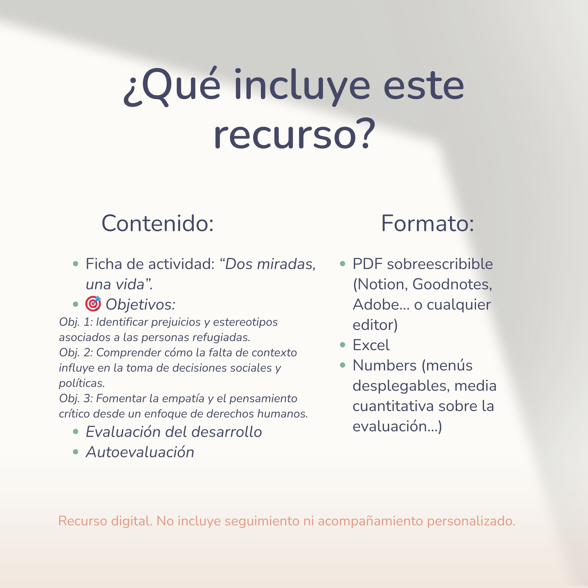 Actividad Día de las Personas Refugiadas | Ficha editable + Evaluación y Autoevaluación | (PDF, Excel, Numbers) - Imagen 2