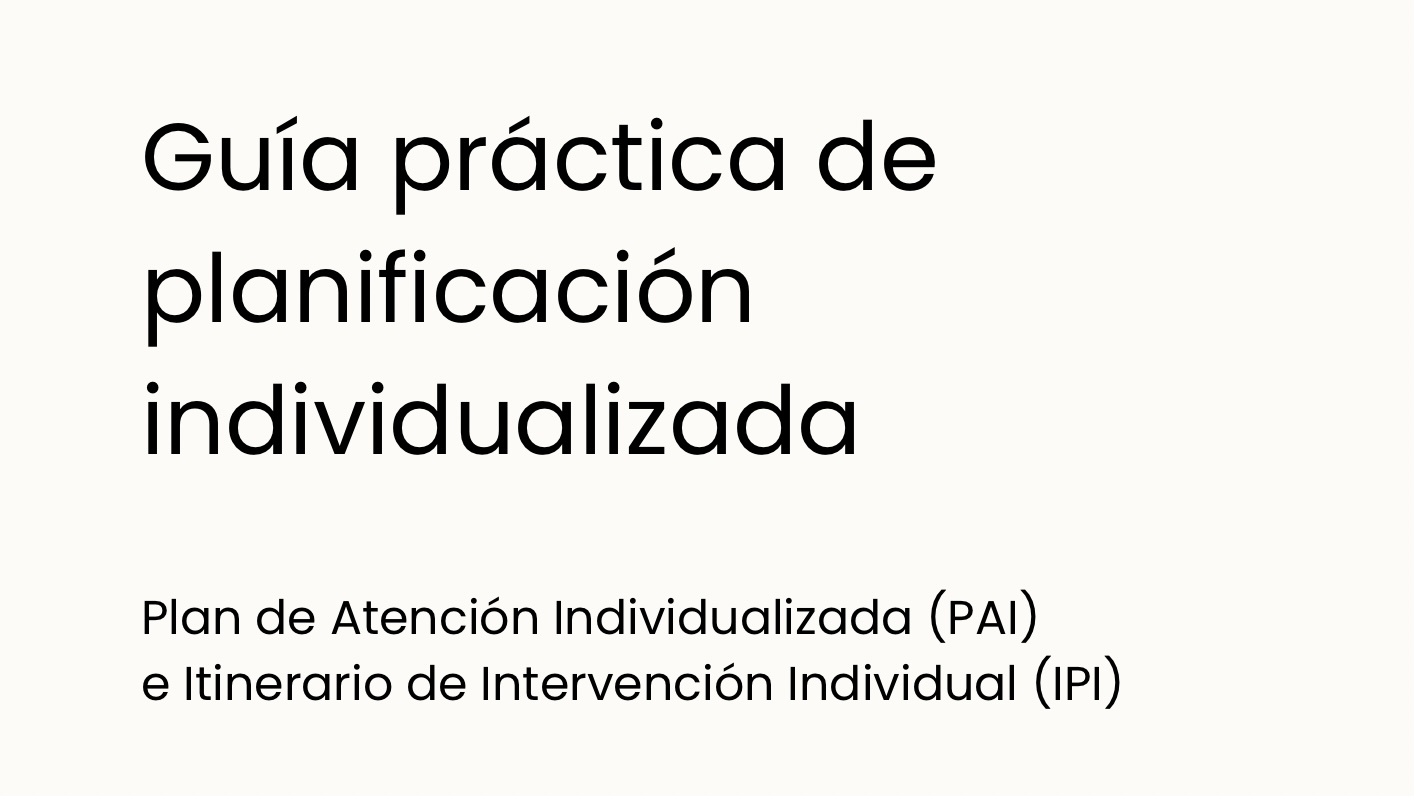 PAI e IPI: guía práctica para planificar la intervención social de forma clara y centrada en la persona